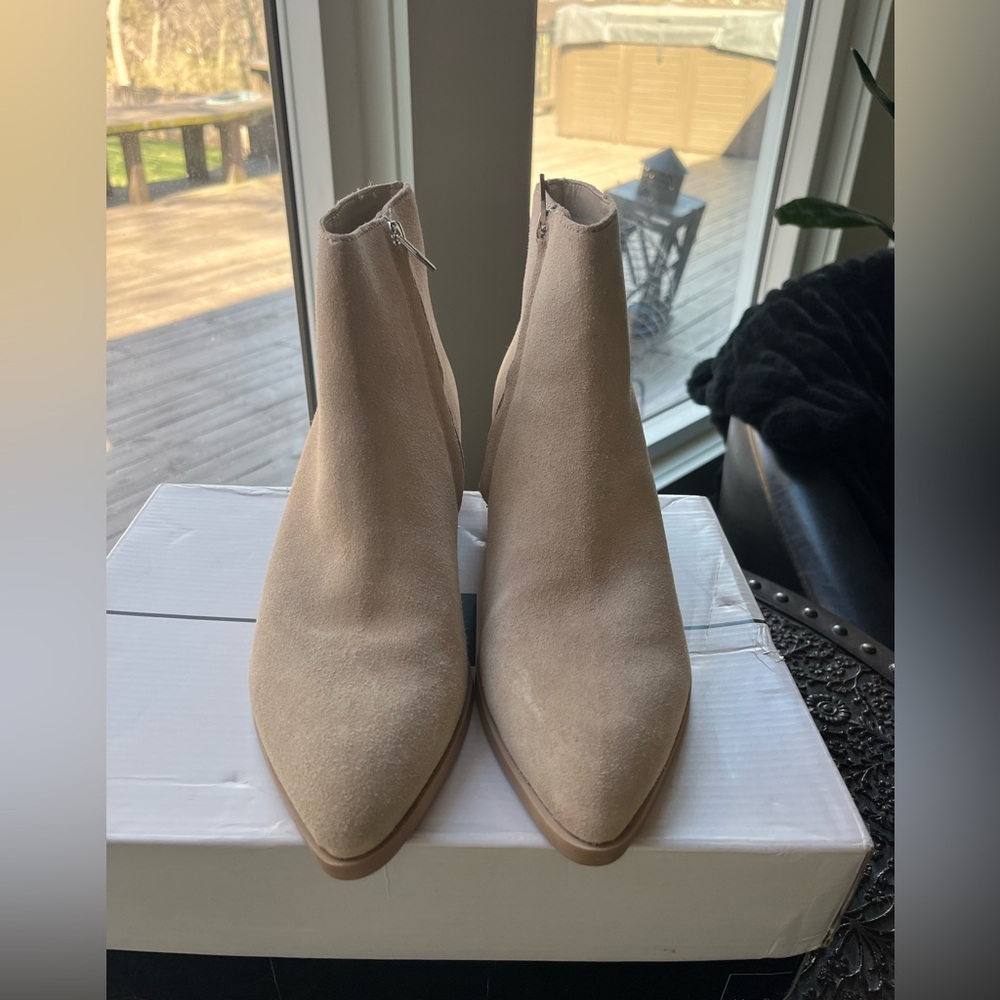 Dolce Vita Taupe Suede Ankle Boots - Picture 9 of 10